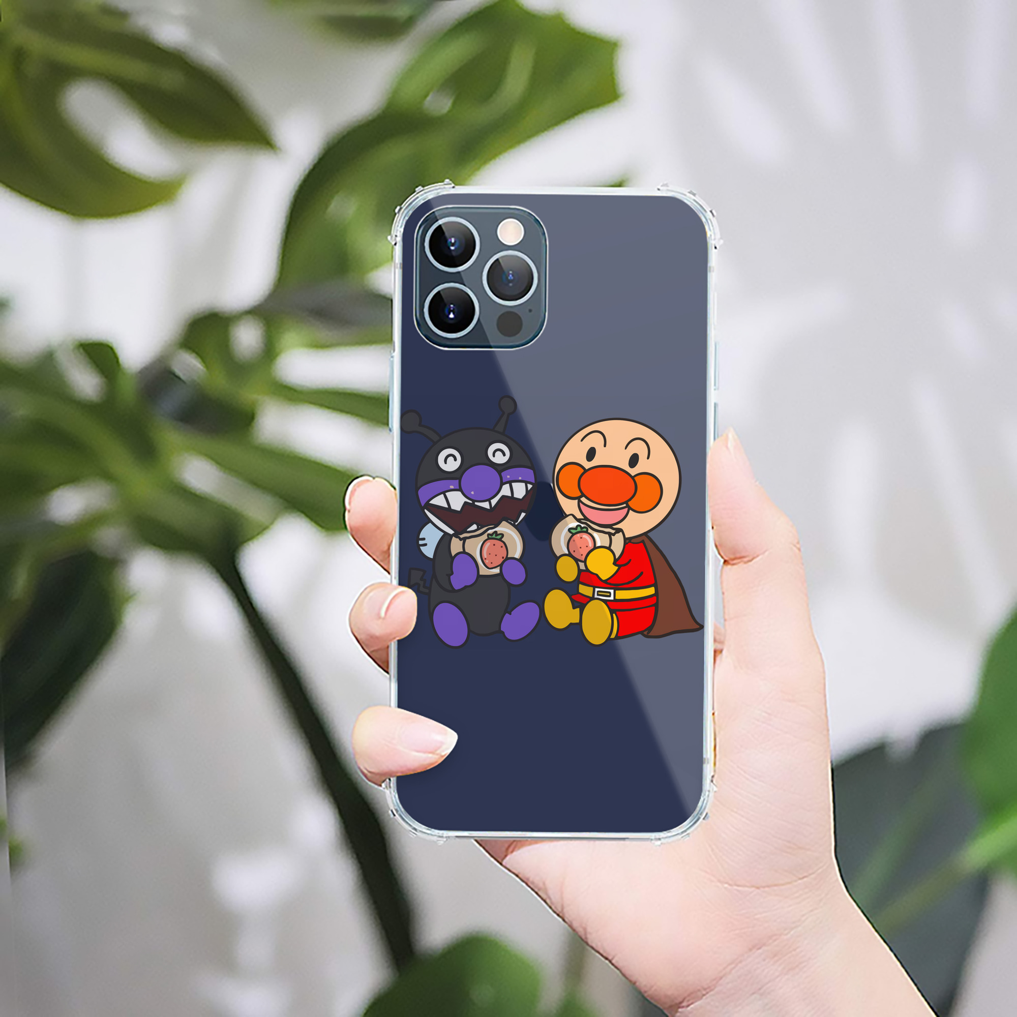 （画像用） アンパンマン Anpanman 【iPhone 12シリーズ対応】透明スマホケース（クリアソフトケース）